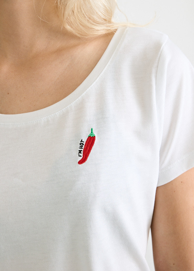 Wijld Woodshirt Lena Damen T-Shirt Peperoni Rot