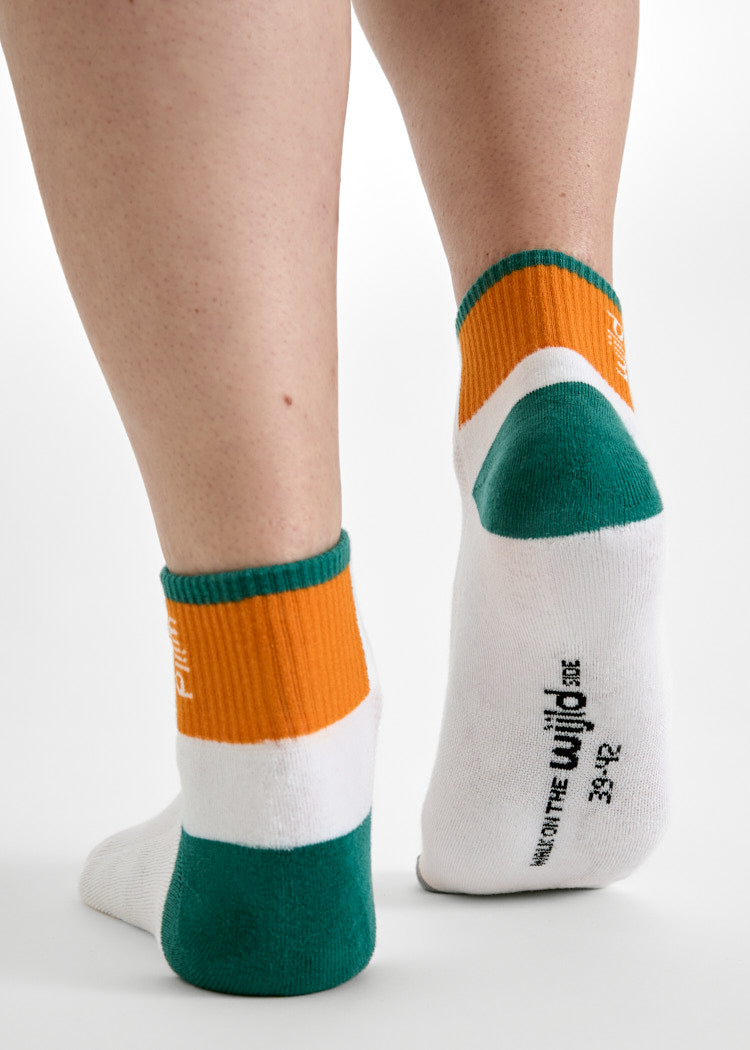 Wijld Charlie Sportsocken Orange Pepper Halbhoch Lyocell