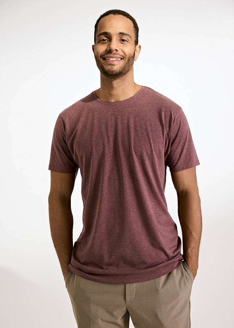 Wijld Alex Woodshirt Herren Red Melange T-Shirt Regular