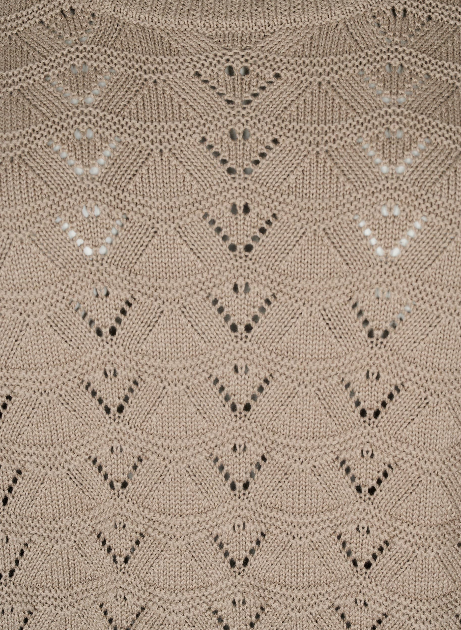 Zizzi Strickbluse Baumwollmix Desert Taupe Gr.50-52