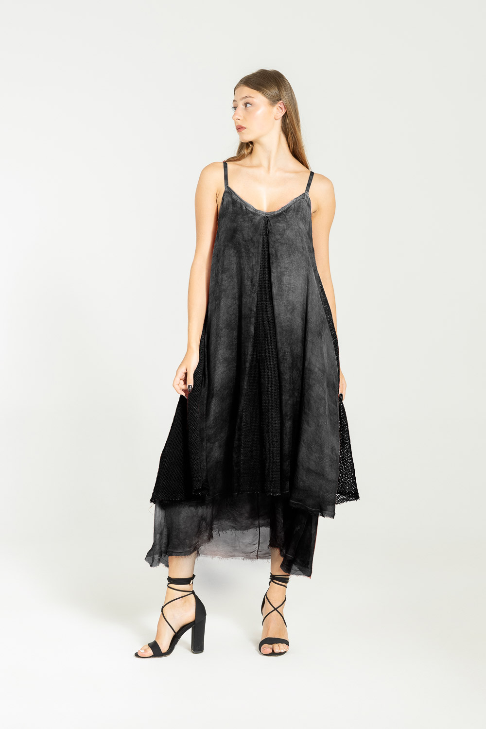 Sanctamuerte Abiti SOTTOVESTE Kleid Viskose-Seide