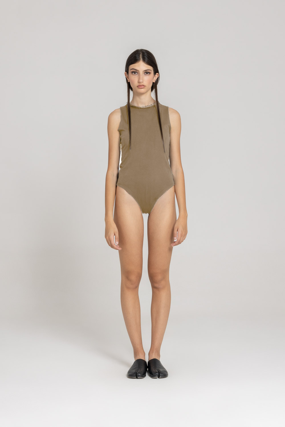Sanctamuerte Top Body Girocollo Baumwollbody mit Rundhals