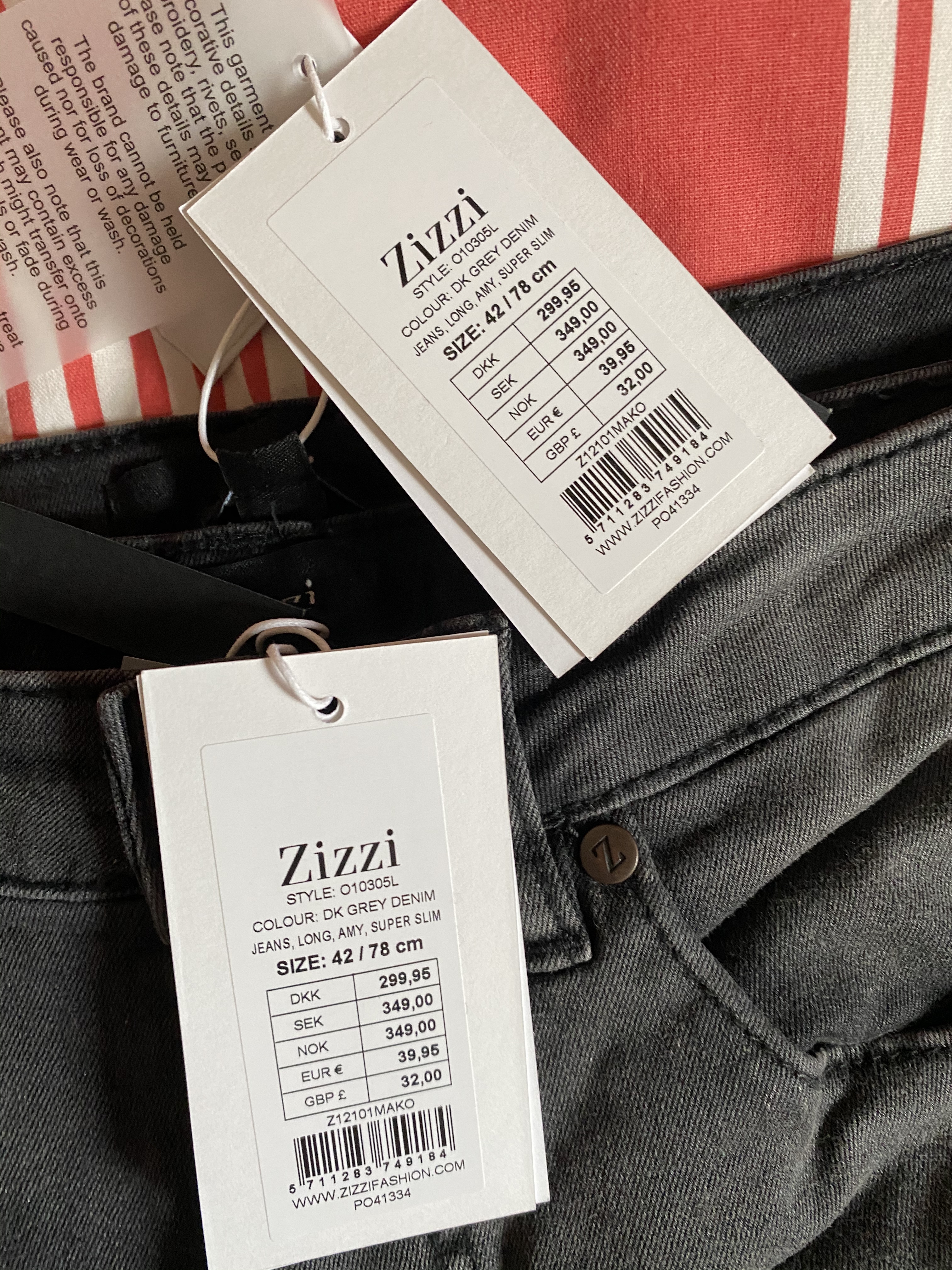 Zizzi Amy Super Slim Jeans Damen Schwarz Stretch