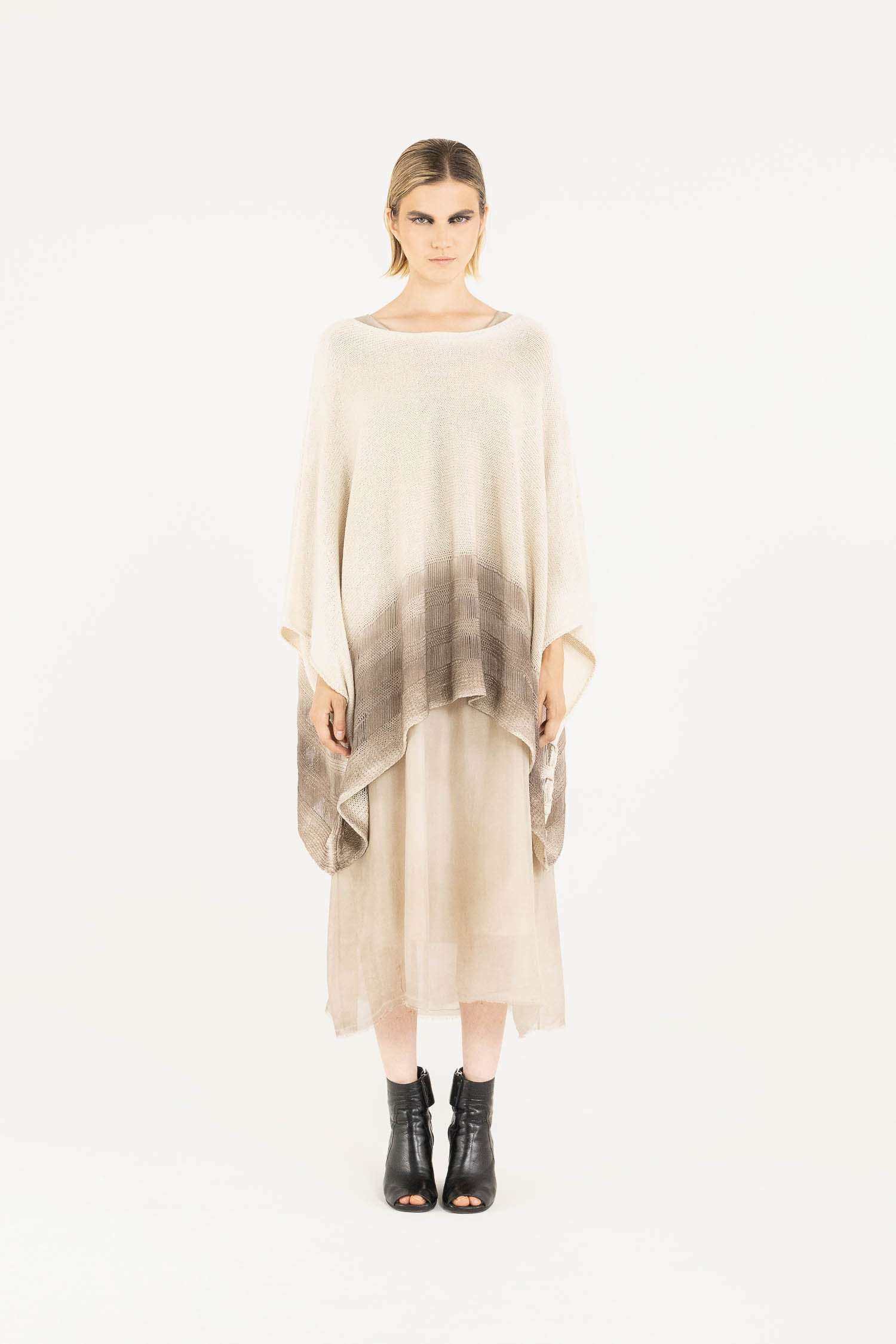 Sanctamuerte Maglieria Poncho Strickponcho Baumwolle