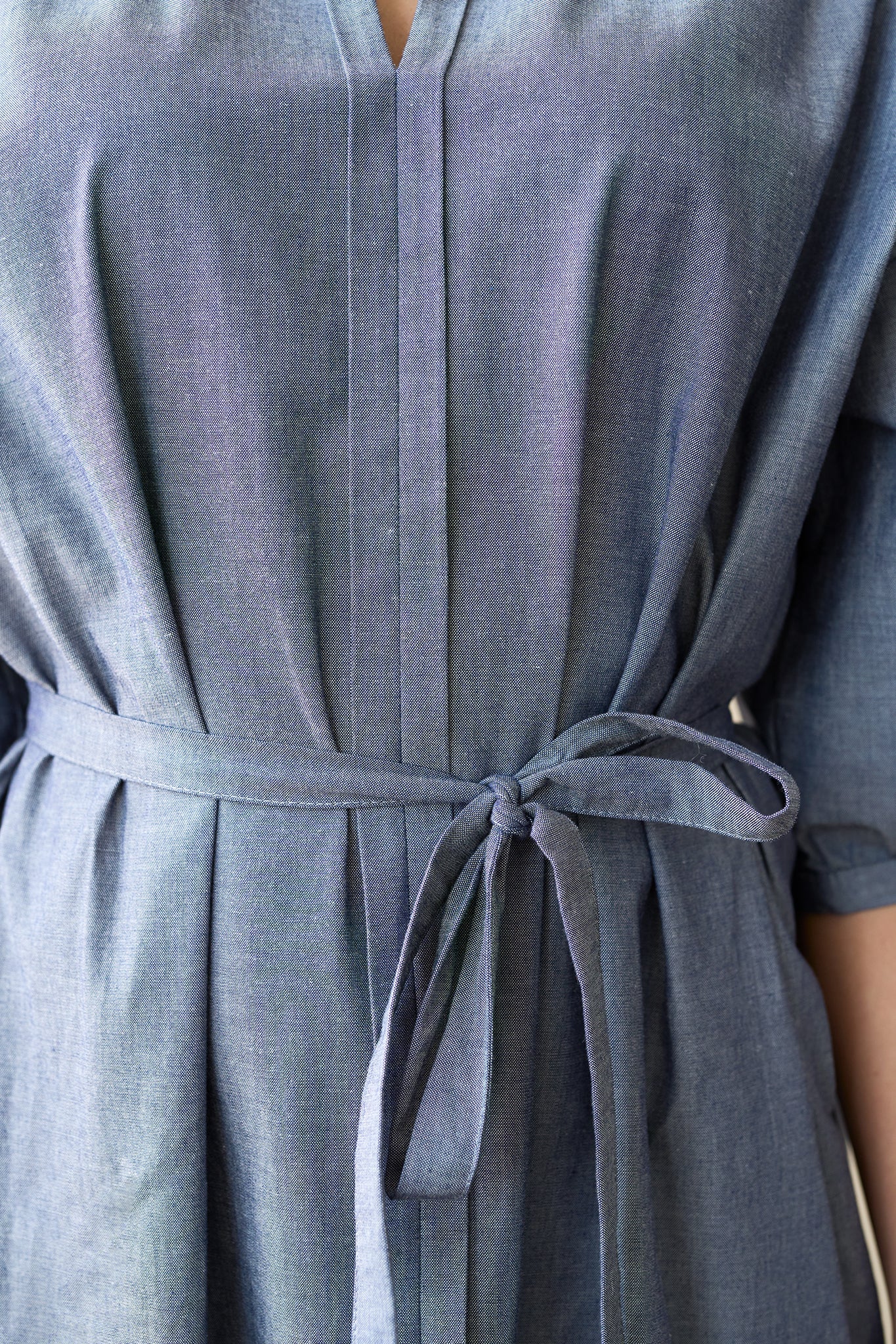 Christiane Strobel PIPPA Kleid Blau Bio-Baumwolle Chambray