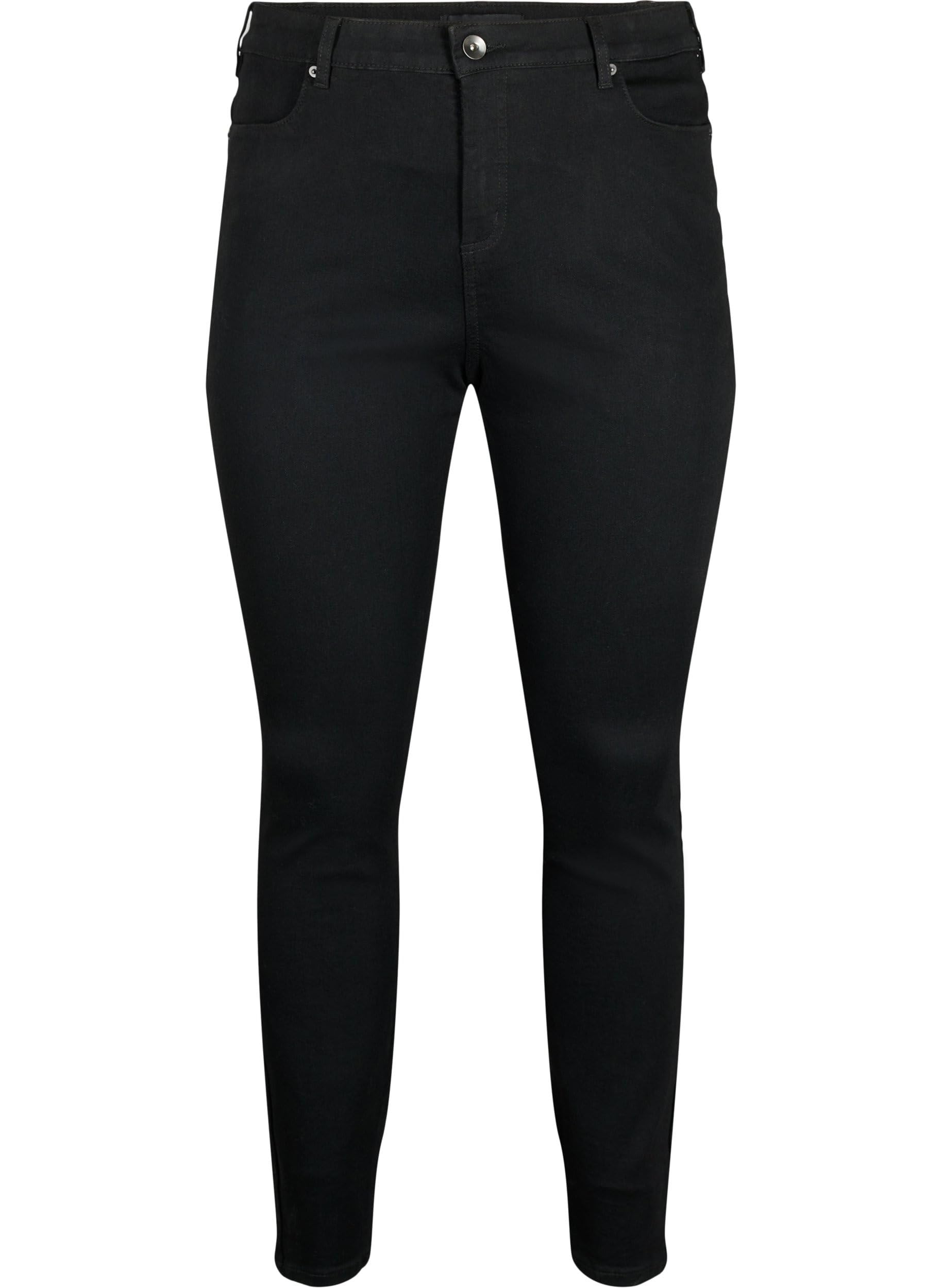 Zizzi Amy Jeans Extra Slim Hohe Taille Schwarz 50W/30L