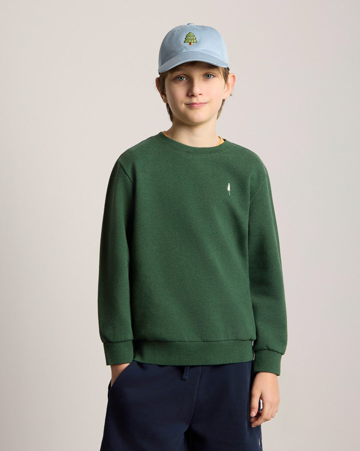 NIKIN TreeSweater Kids Pullover Olive Mel Bio-Baumwolle
