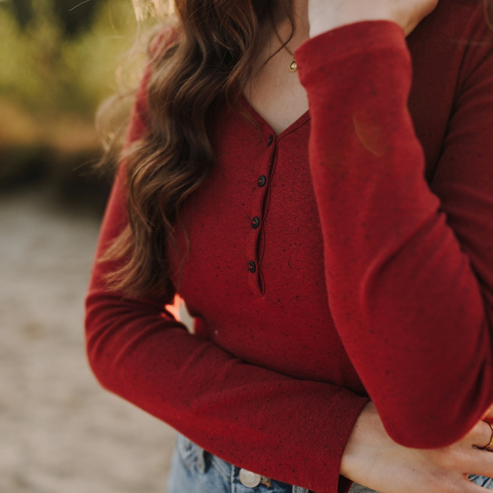 NORDLICHT Hedda Rippshirt Longsleeve Gepunktet