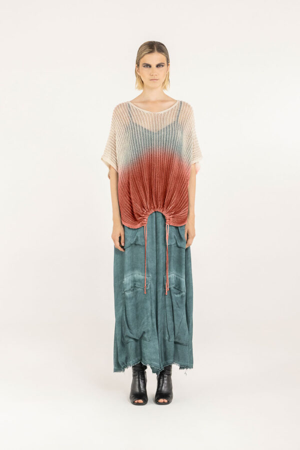 Sanctamuerte Maglieria Netz Pullover V-Ausschnitt