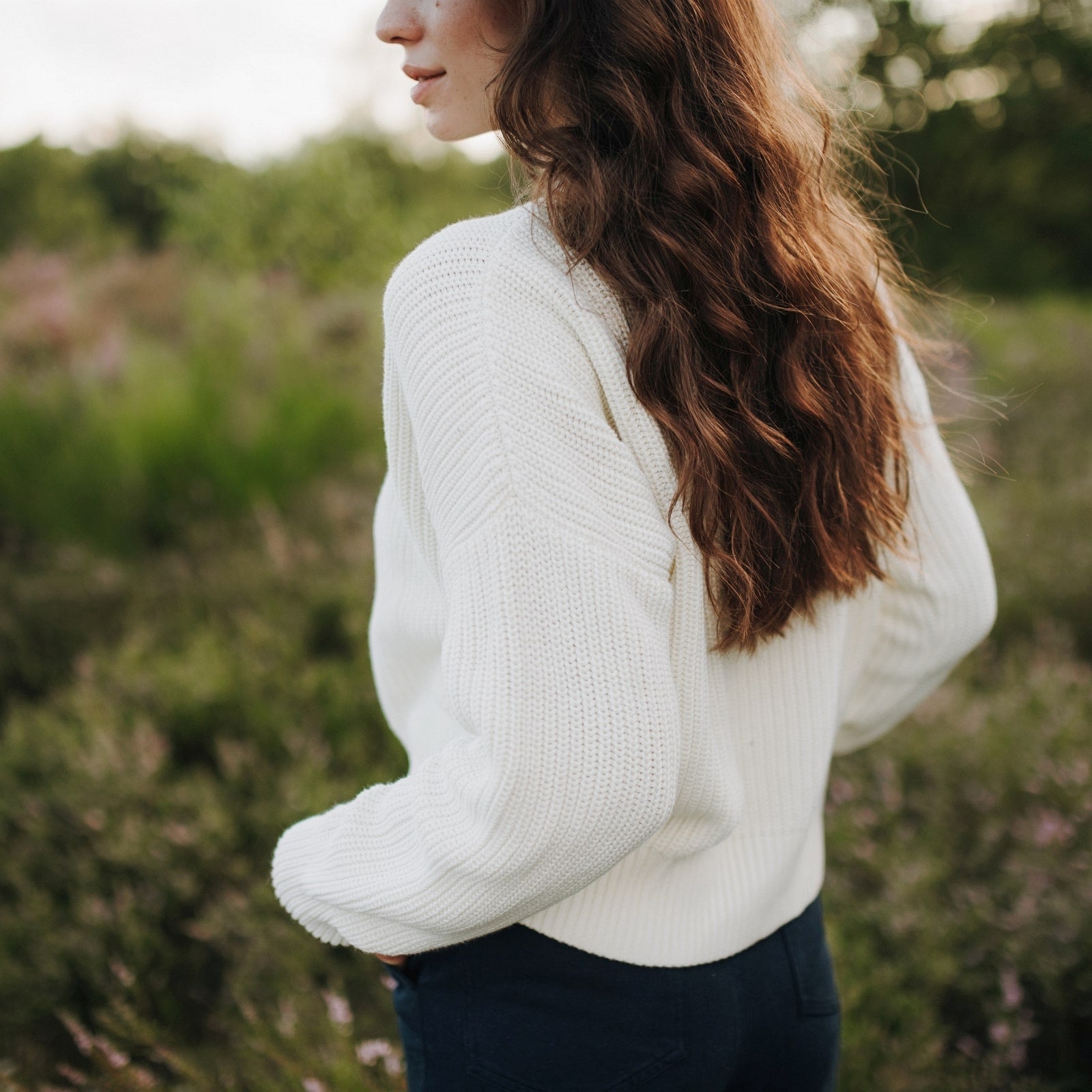 Nordlicht Mara Grobstrick Pullover Natur Bio-Baumwolle