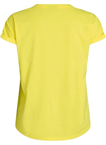 Zizzi T-Shirts Neon T-Shirt Baumwolle Große Größen
