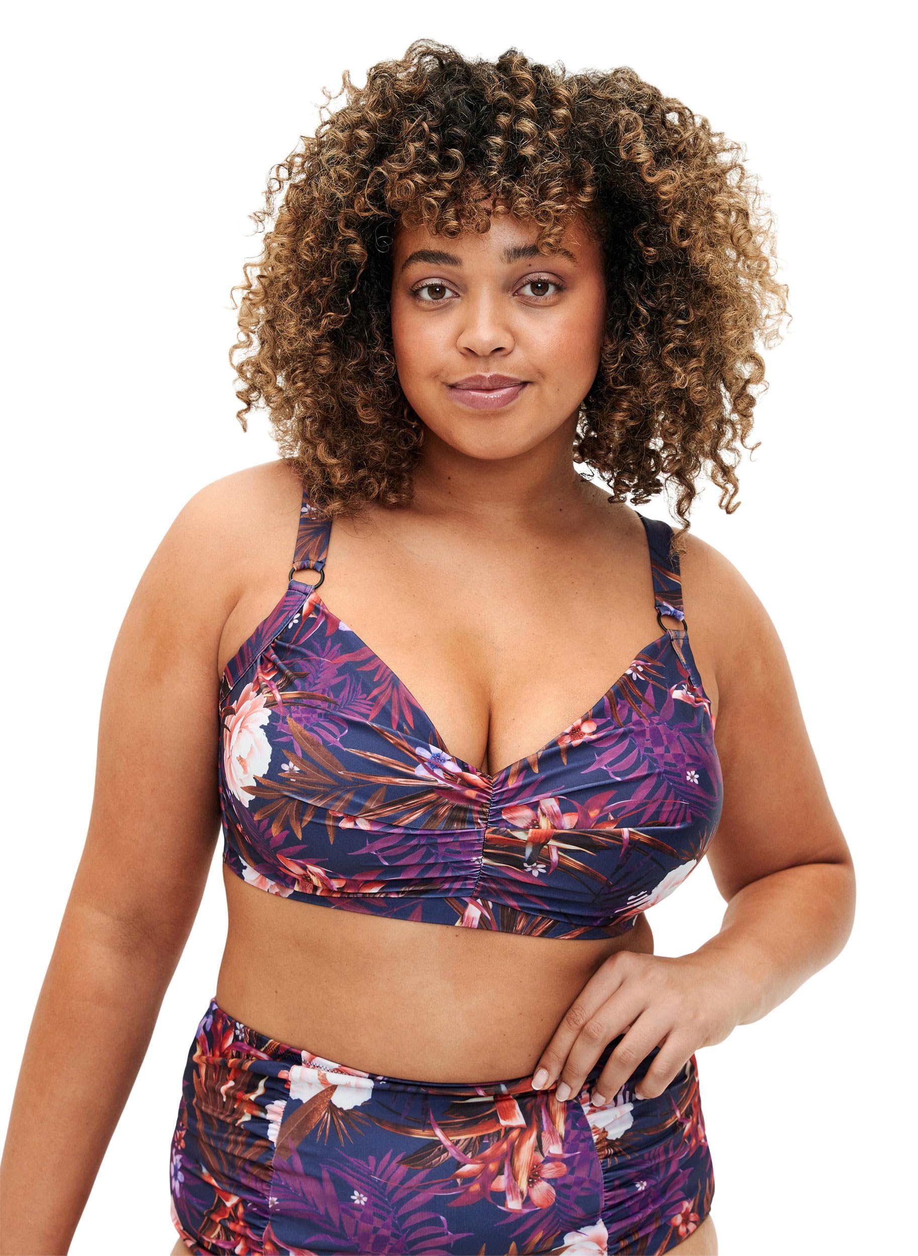Swim by Zizzi Bikini BH Print Bügel Große Größen
