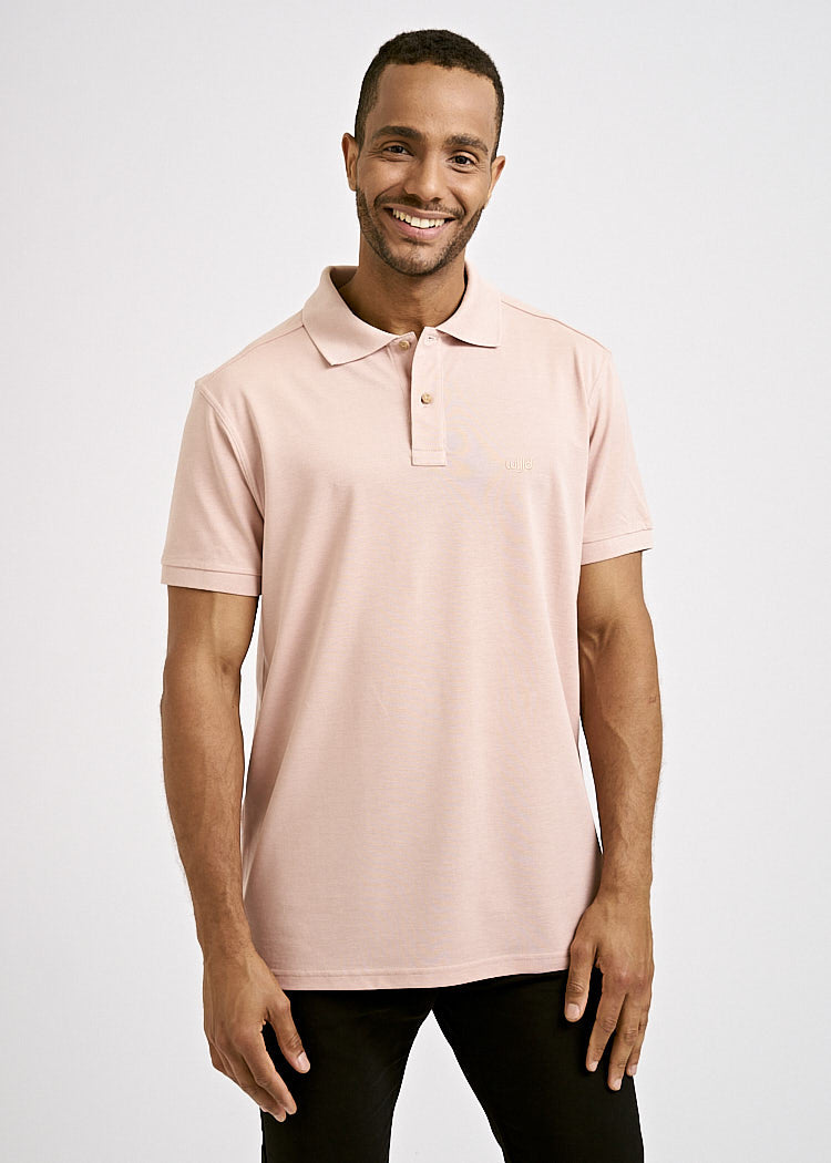 Wijld Polo-Shirt Herren Smoked Rose Lyocell Bio Regular Slim