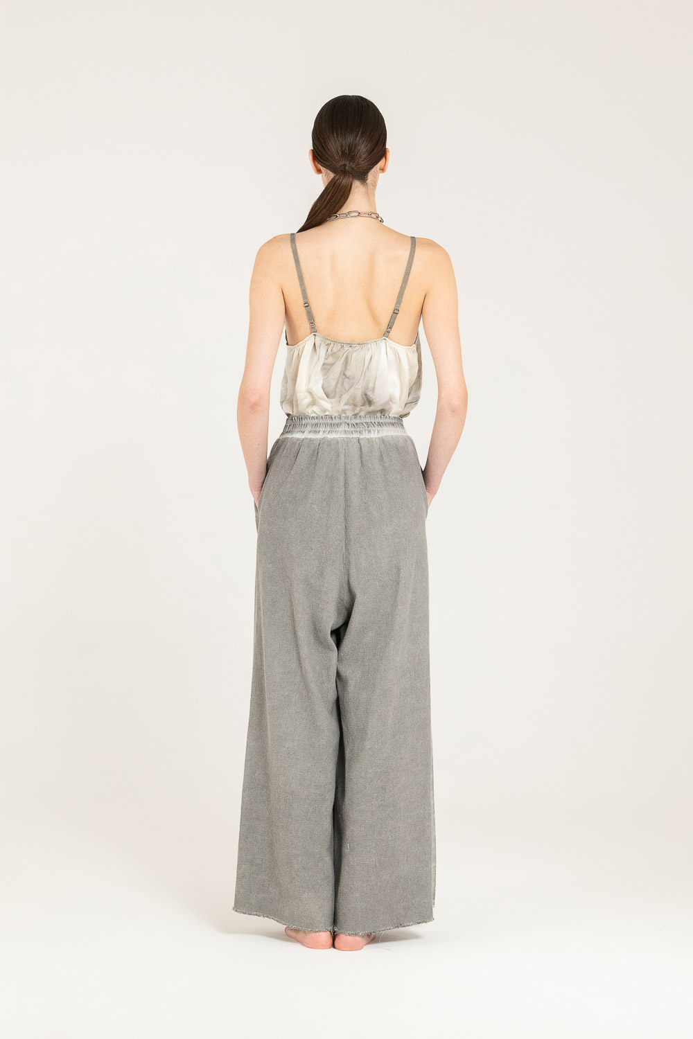 Sanctamuerte Pantaloni Palazzo Hose Baumwolle Weit