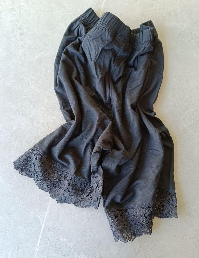 Zizzi Radlerhose Spitze Hohe Taille Schwarz Damen