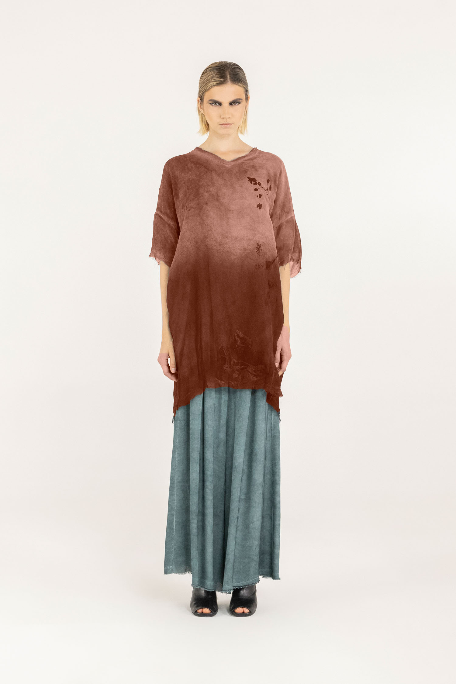 Sanctamuerte T-Shirt Tshirt Dress Kleid Viskose-Seide