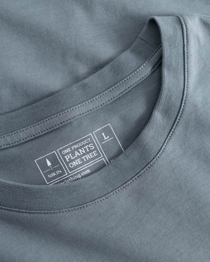 NIKIN TreeShirt Steel Blue T-Shirt Bio-Baumwolle