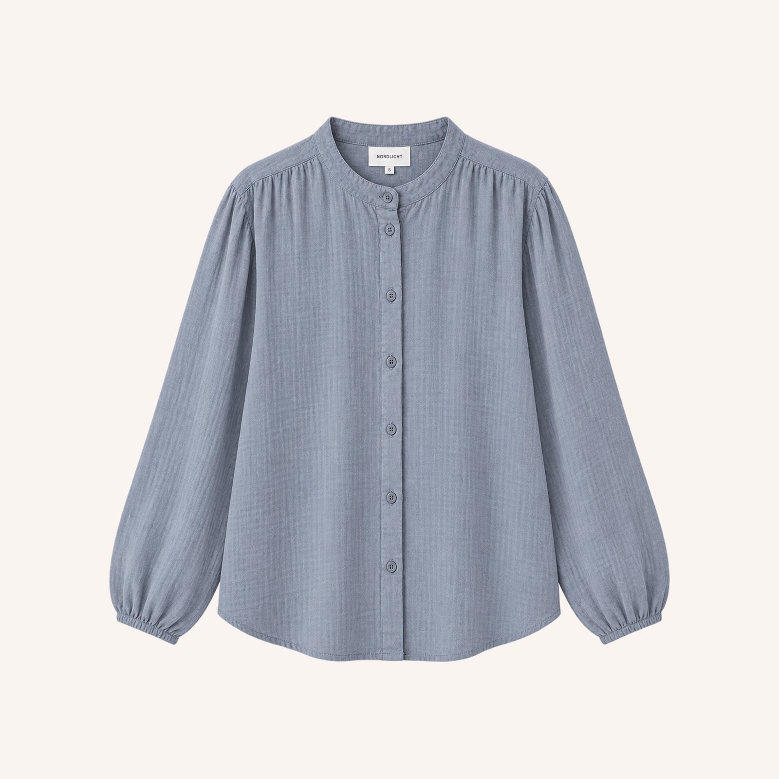 Nordlicht Hilda Boho Bluse Blau Jacquard