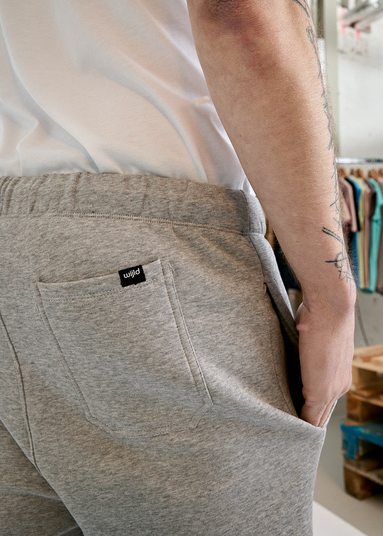 Wijld Joseph Sweat Shorts Gray Melange Herren aus Holz