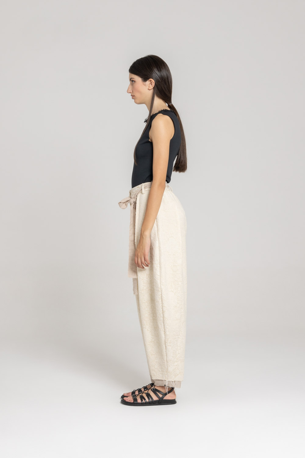 Sanctamuerte Pantaloni Hose Over Baumwolle Weit