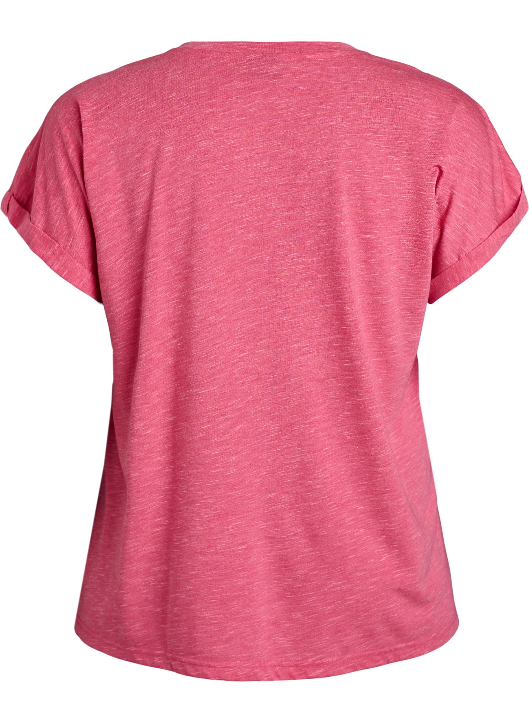 Zizzi Active T-Shirt Große Größen Melon 50-52 locker