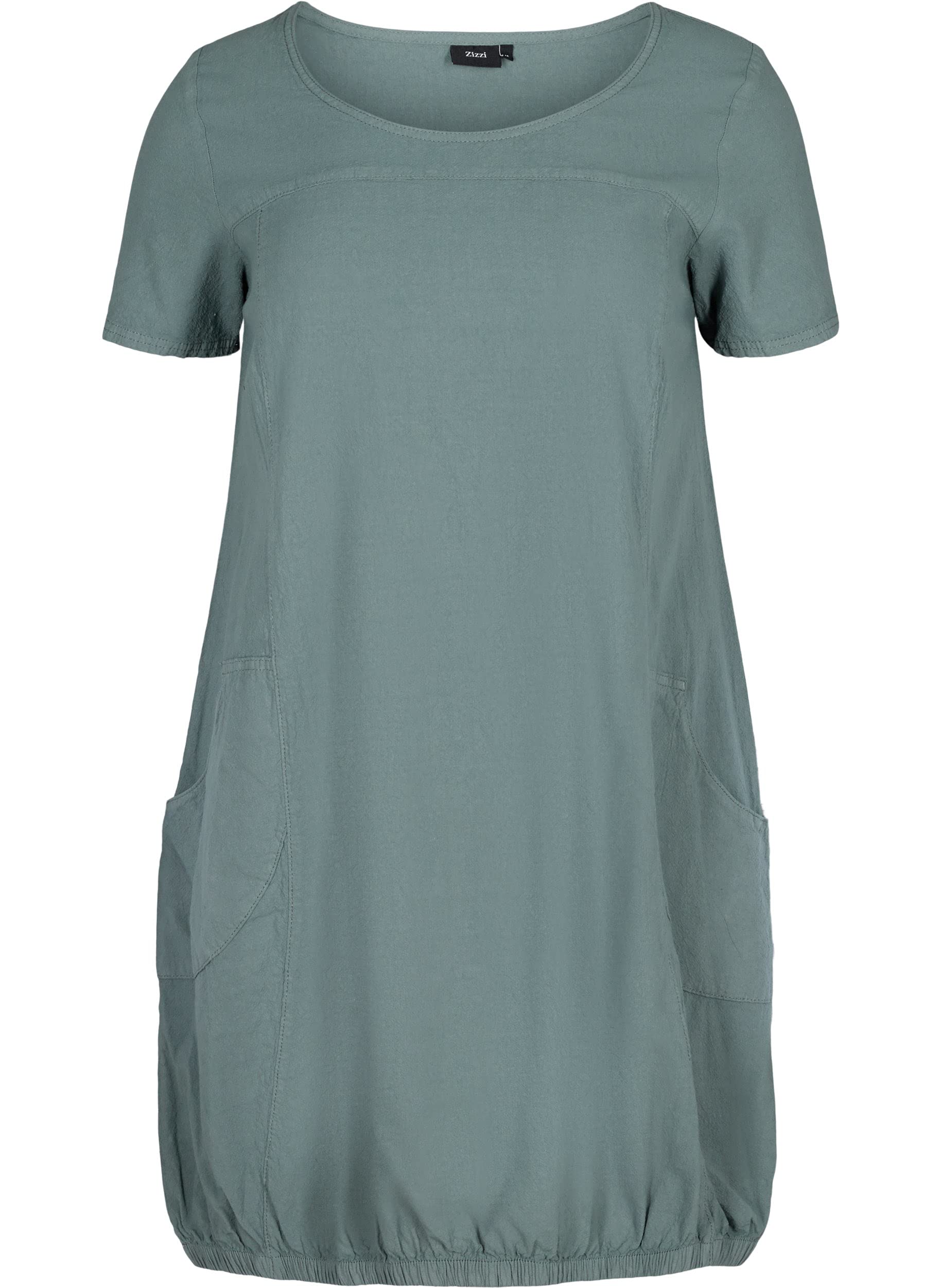 ZIZZI Dresses Baumwollkleid Kurzarm 50-52 Schwarz Baumwolle