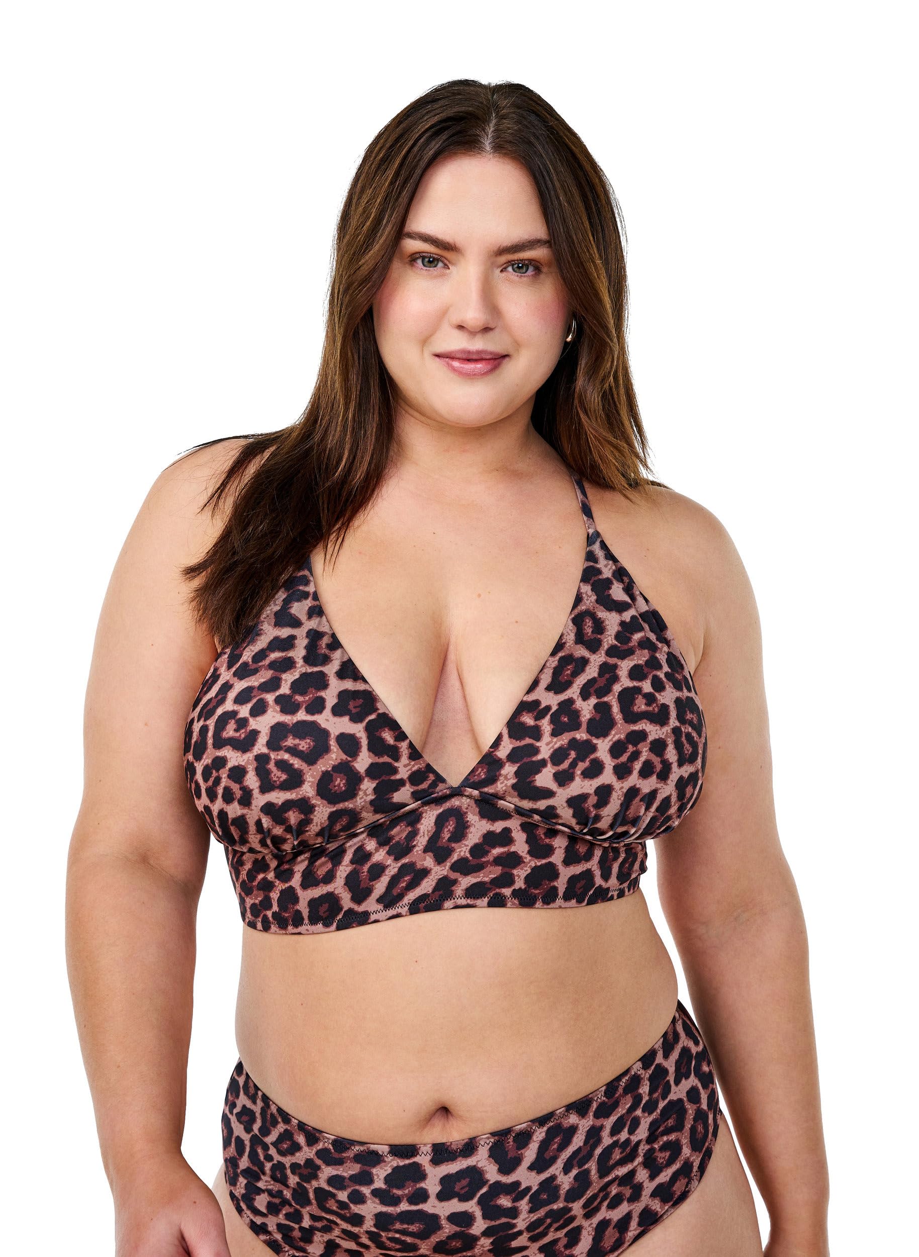 Zizzi Swim Bikini Oberteil Triangel Bindeband Große Größen