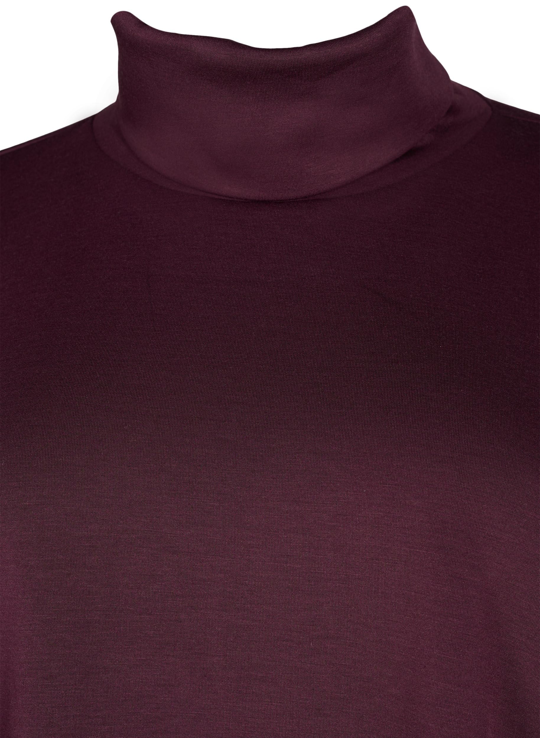 Zizzi Bluse Modal Rollkragenpullover Langarm Große Größen