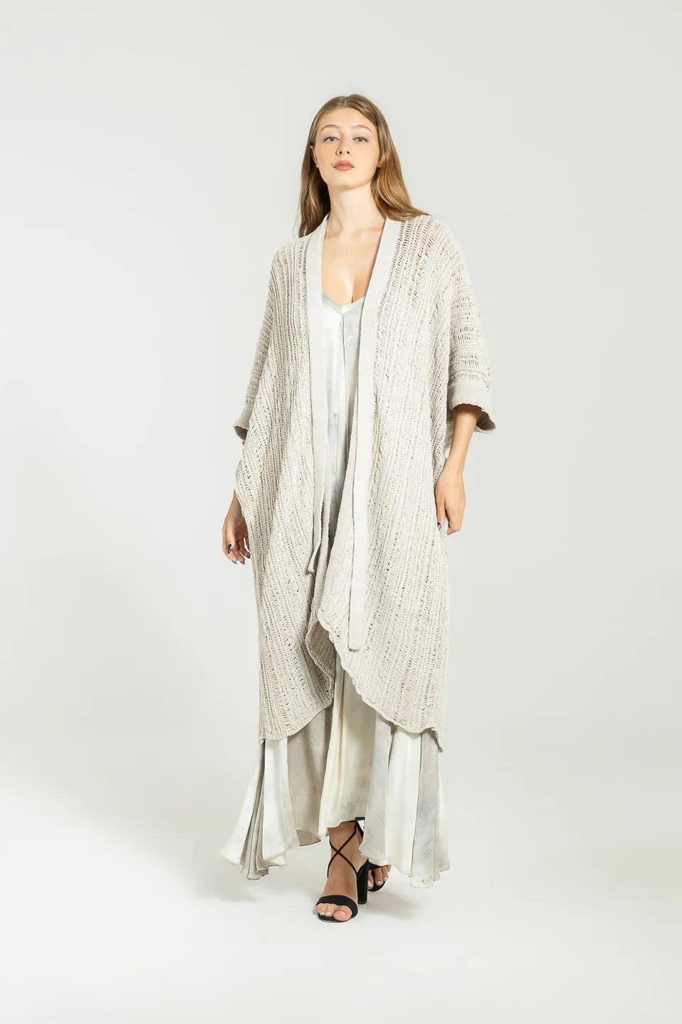 Sanctamuerte Maglieria Cardigan Lungo Strickjacke Baumwolle