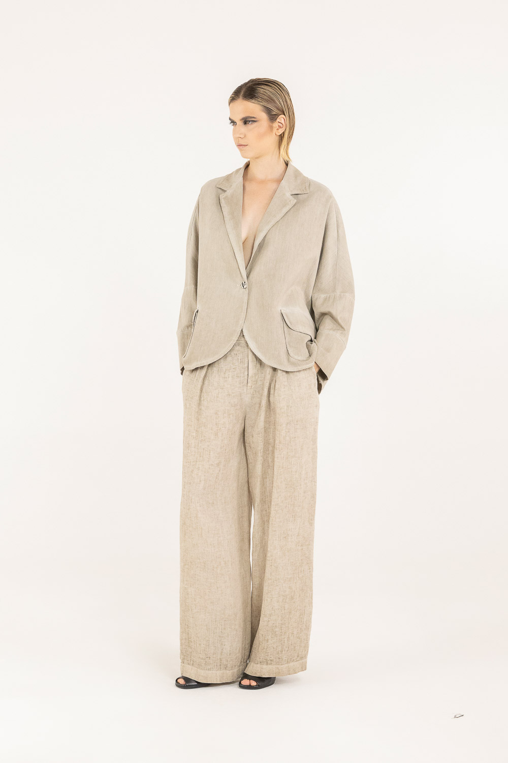 Sanctamuerte Capispalla Blazer Over Boxy Blazer Baumwolle