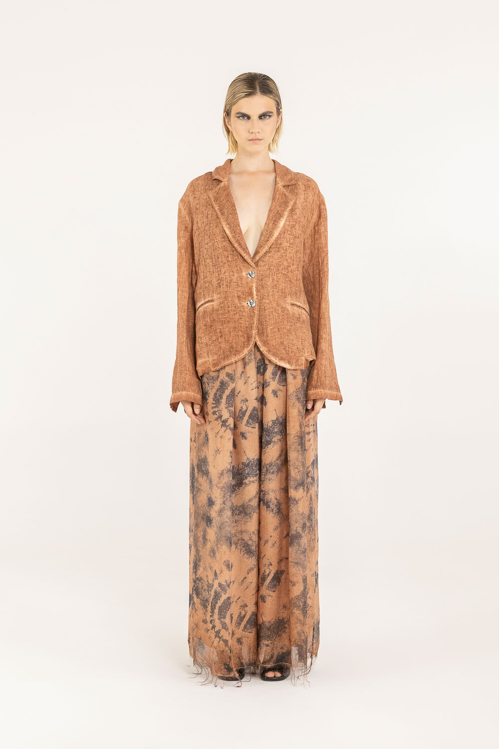 Sanctamuerte Capispalla Blazer Regular Leinen