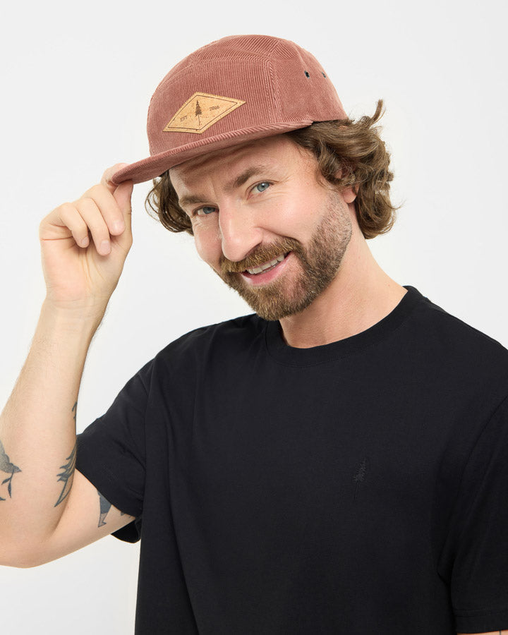 NIKIN TreeCap 5 Panel Cord Cap Chestnut Bio-Baumwolle