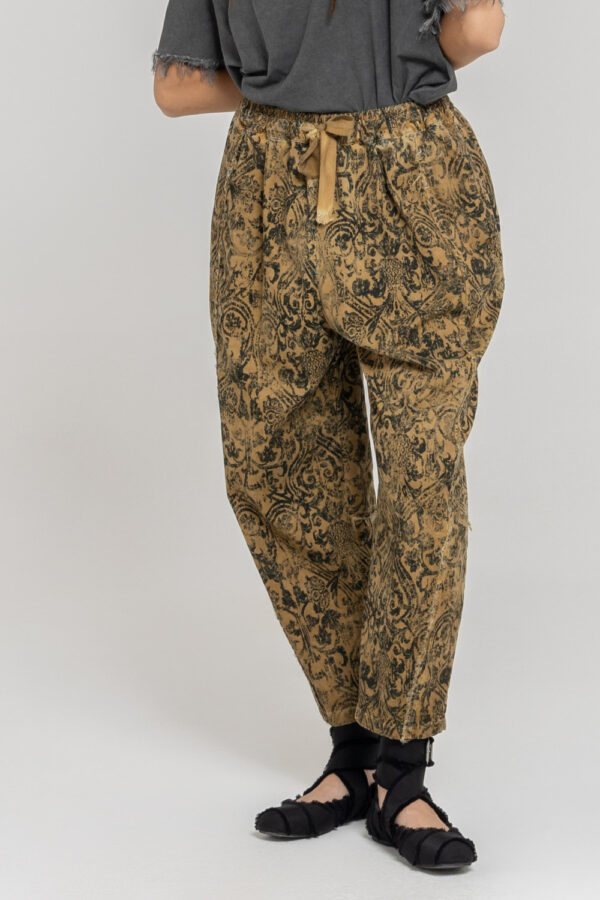 Sanctamuerte Pantaloni Semy Beggy Hose Baumwolle Barock