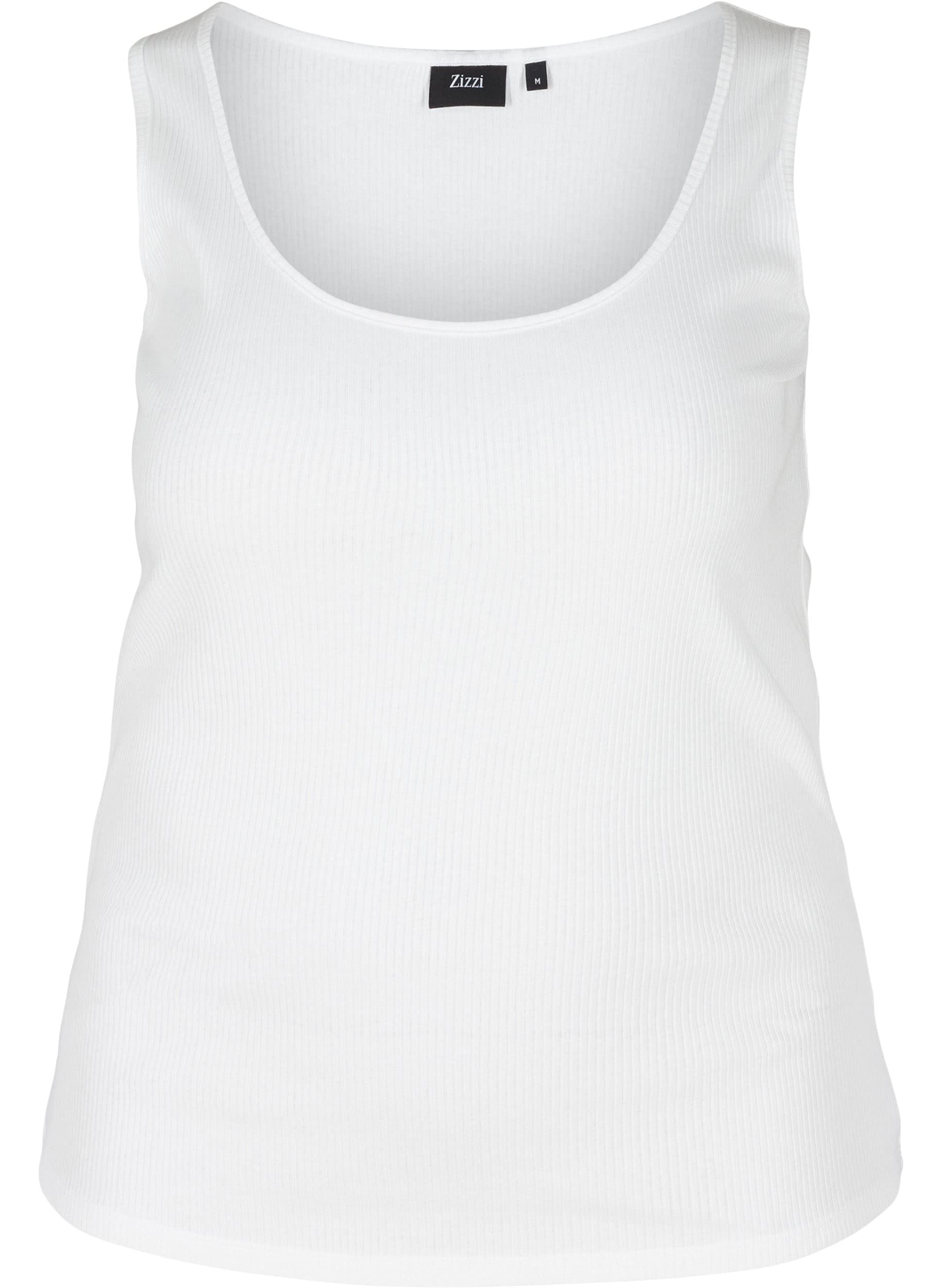 Zizzi T-Shirts Tanktop Damen 2er Pack Ripp Baumwolle