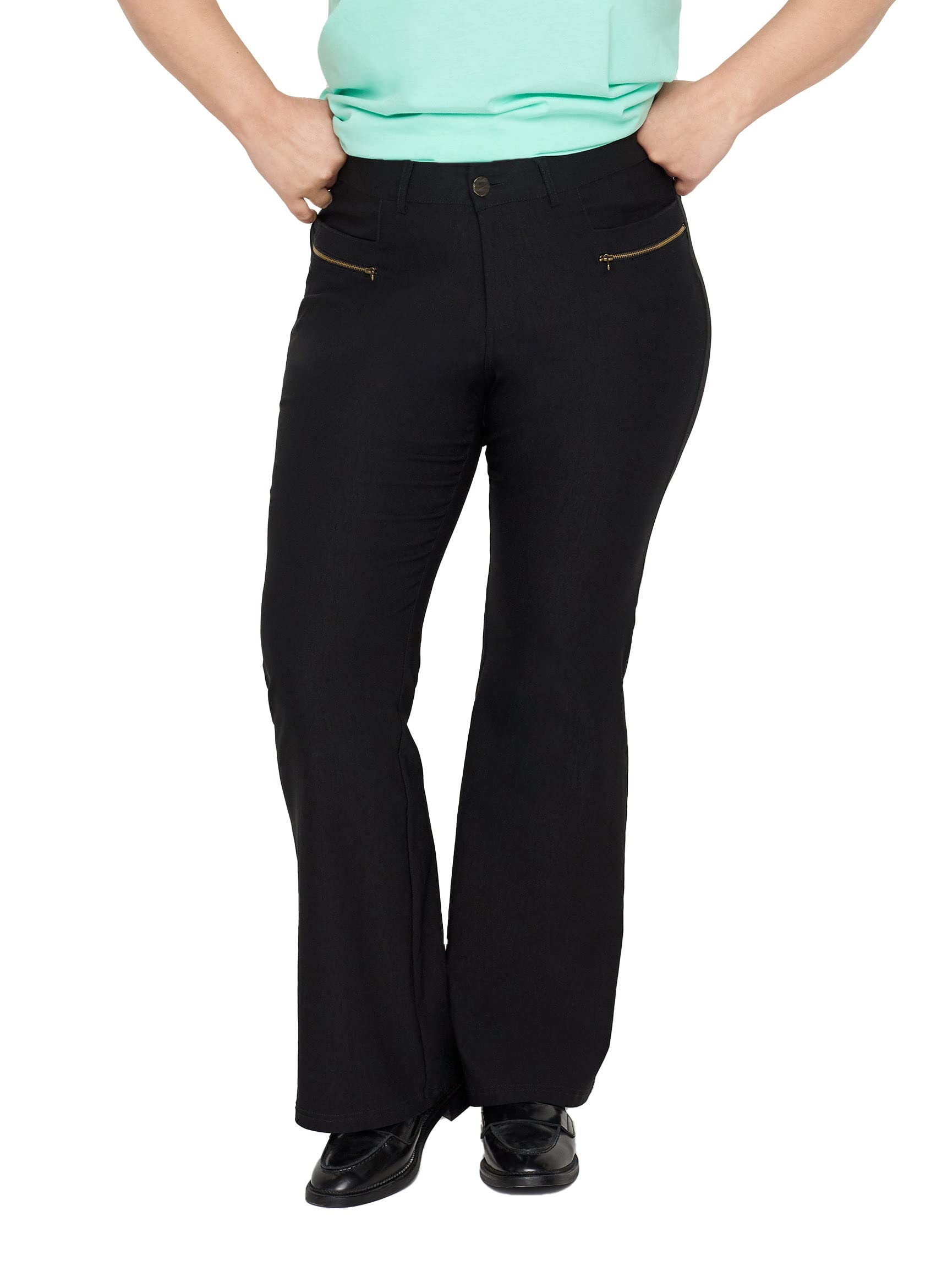 Zizzi Hose Bootcut Stretch Viskose Große Größen