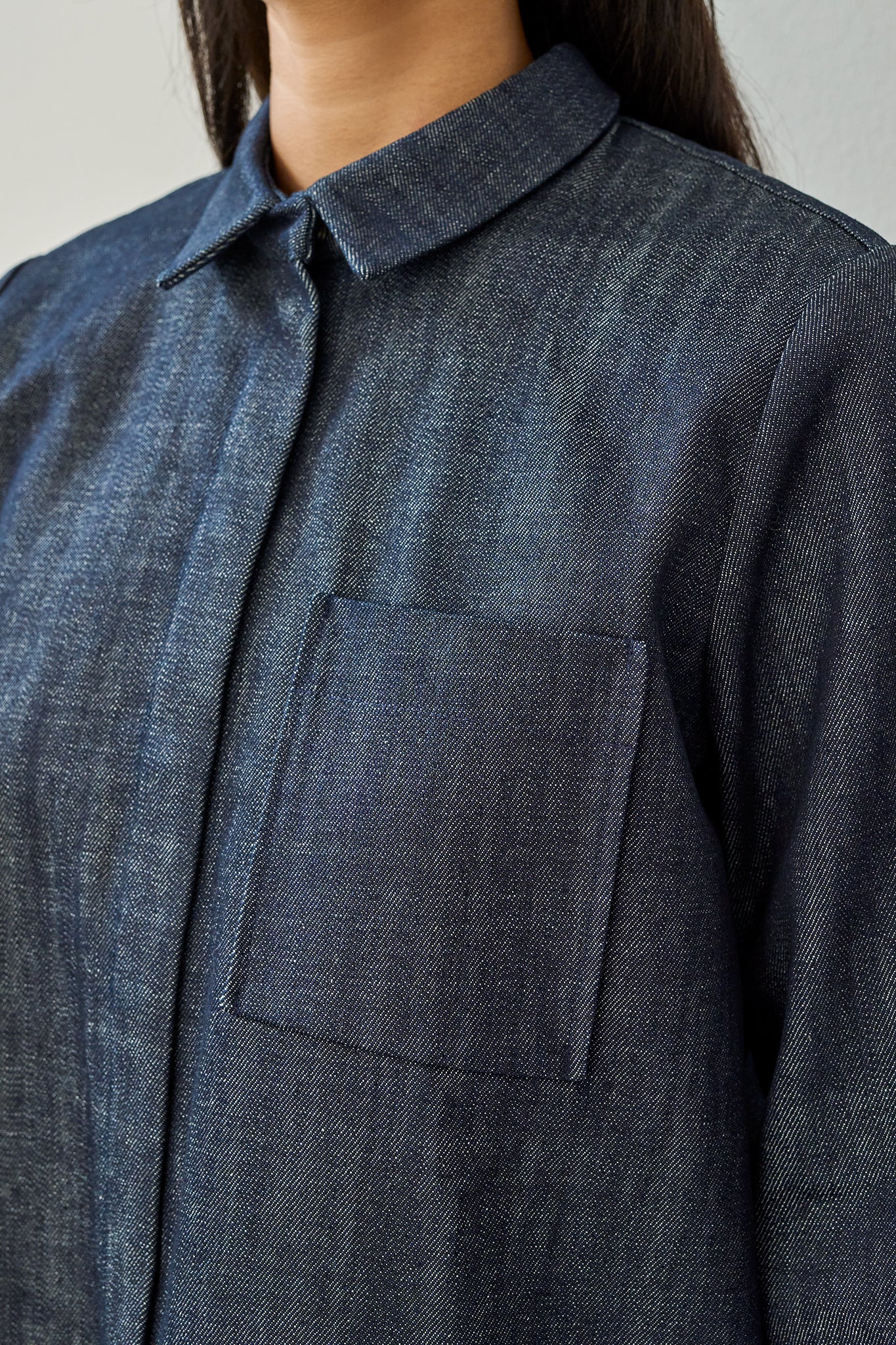 Christiane Strobel CARA Denim Overshirt Bio-Baumwolle Oversized