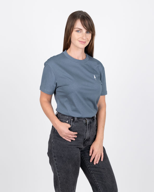 NIKIN TreeShirt Steel Blue T-Shirt Bio-Baumwolle