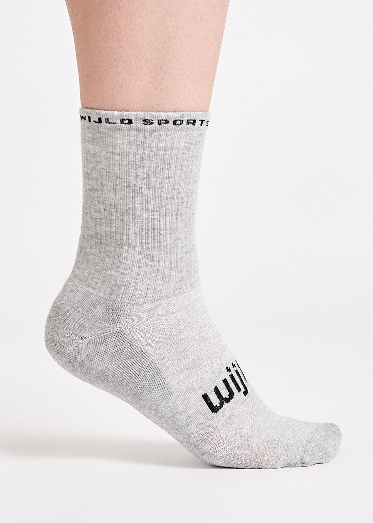 Wijld Woodsocks Tennissocken Sport Socken Hellgrau Lyocell 39-42