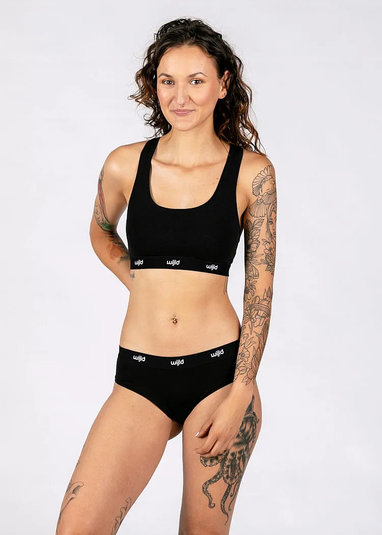 Wijld Slip Maddie Damen Unterhose Schwarz Lyocell