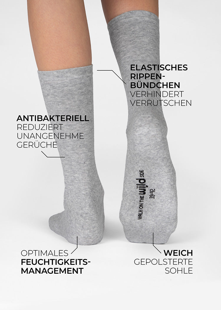 Wijld Socks Woodsocks Light Gray Socken Lyocell 35-38