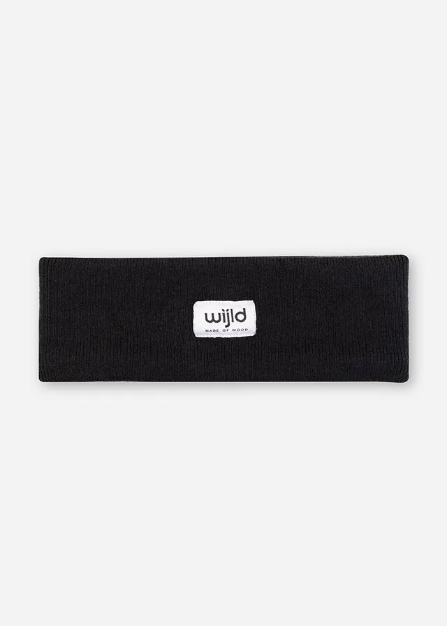 Wijld Stirnband Haarband Black Lyocell Bio