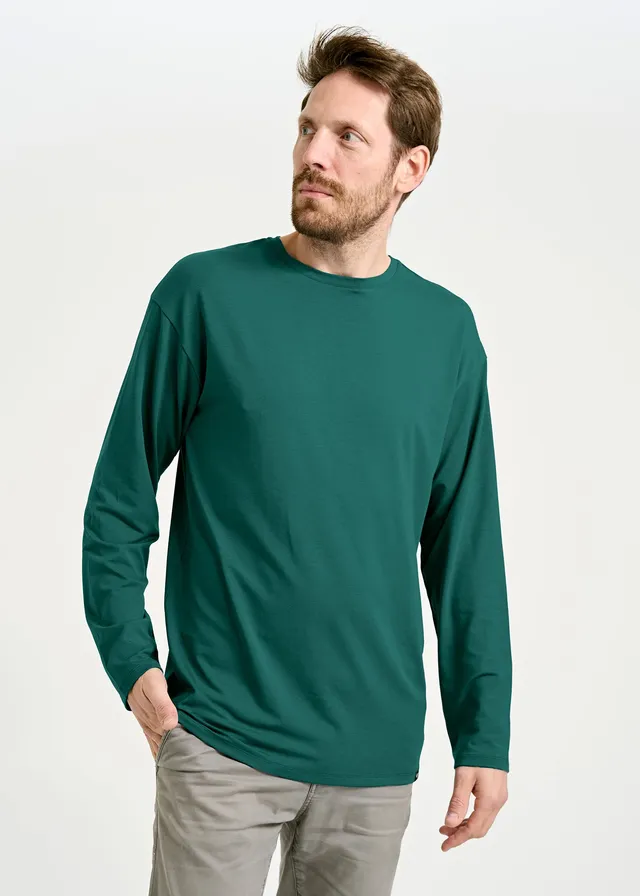 Wijld Chris Langarmshirt Herren Sea Moss Lyocell Bio