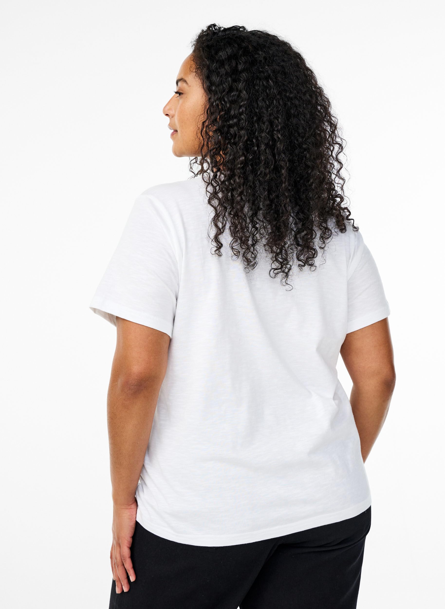 Flash by Zizzi T-Shirt V-Ausschnitt Bio-Baumwolle Große Größen