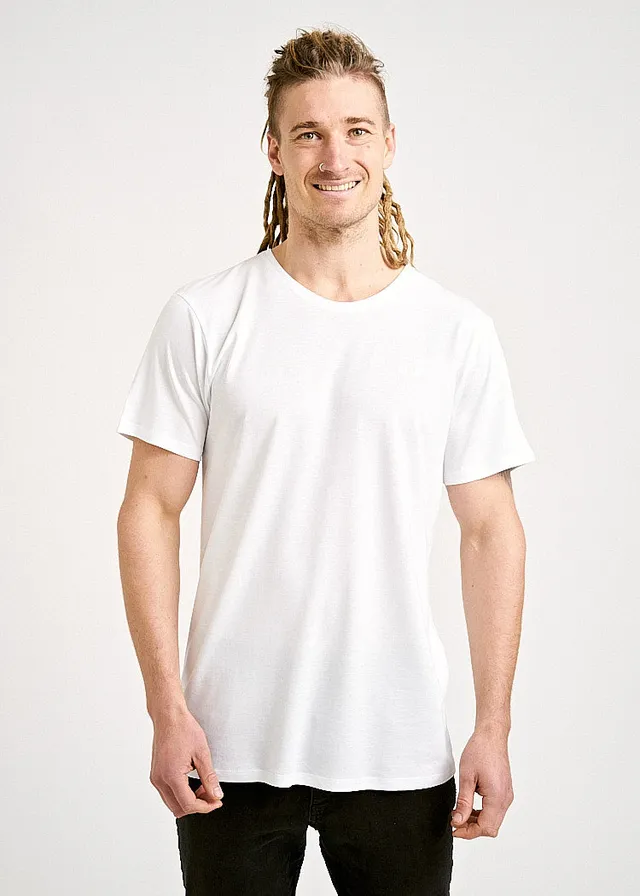 Wijld Woodshirt T-Shirt Herren Weiß Holz Regular