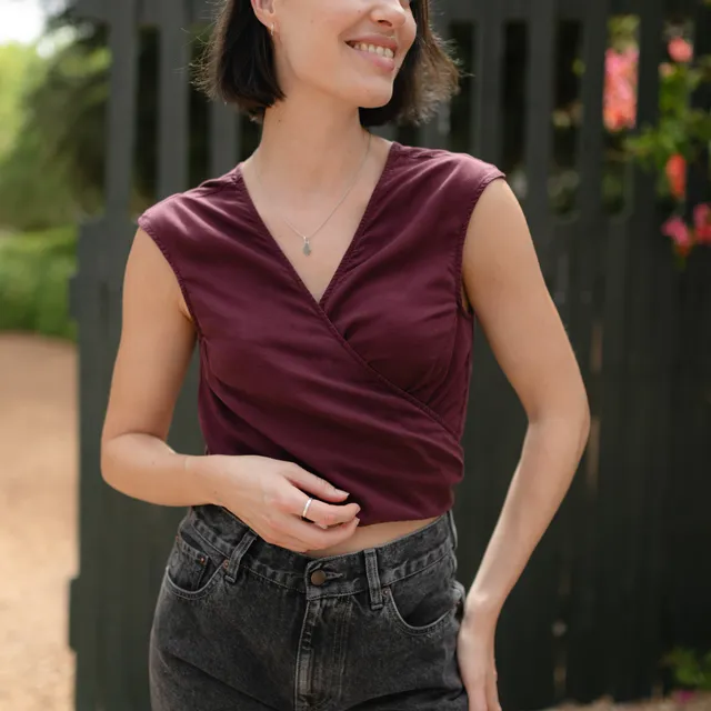 NORDLICHT Nele Knoten Top Rot Tencel