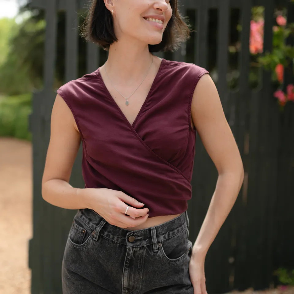 NORDLICHT Nele Knoten Top Rot Tencel