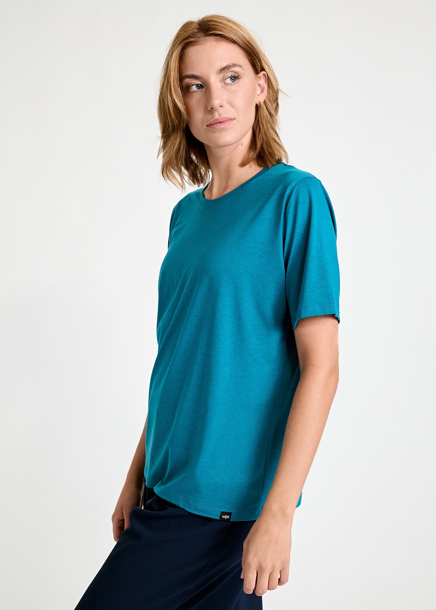 Wijld Tilda Damen WoodShirt Petrol Holzfaser T-Shirt