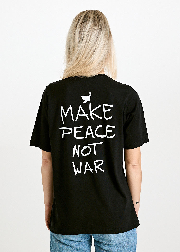 Wijld WoodShirt Tilda Make Peace Not War Damen T-Shirt Lyocell