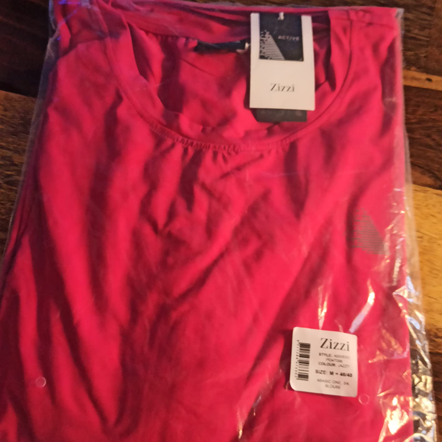 Zizzi Activewear Trainingstop 3/4 Ärmel Rundhals locker
