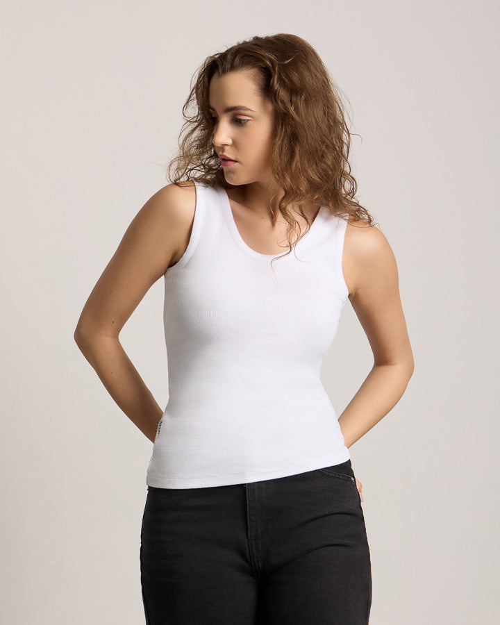 NIKIN TreeTop Snow White Top Slim Fit Bio-Baumwolle